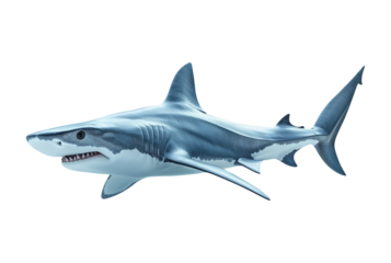 Realistic Shark on Transparent Background