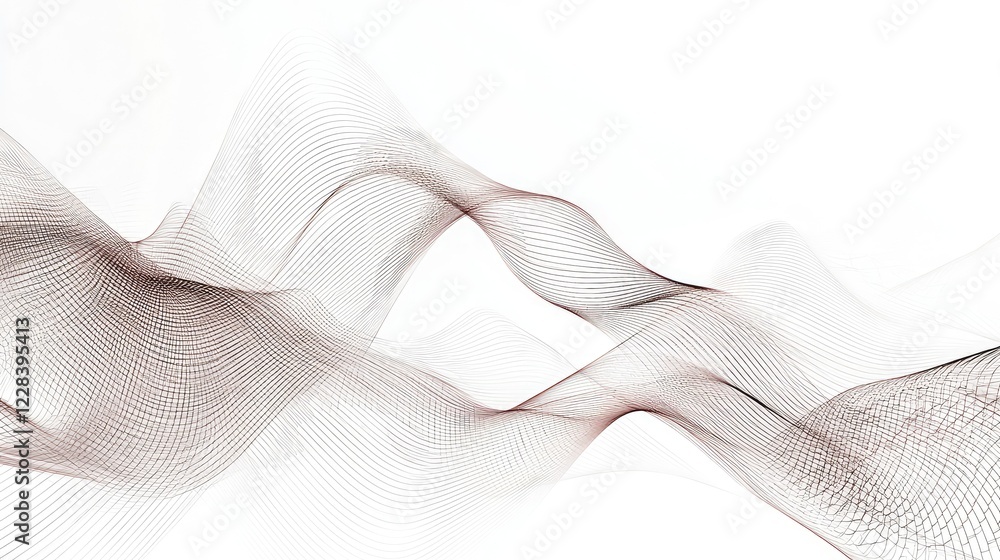 Poster abstract wave patterns with smooth lines and soft tones