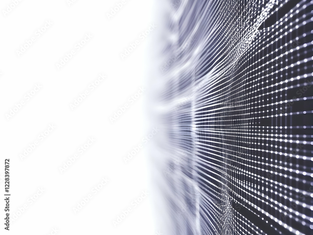 Aufkleber abstract background with glowing grid pattern creates a futuristic design on a dark background