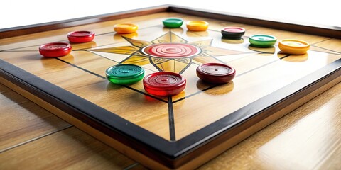 Carrom Board Game Play - Colorful Action Shot