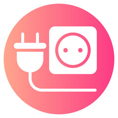 power cable gradient icon