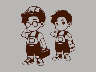 casual boy character constructor,cool casual style casual boy,free expression youth character. This vector illustration of a boy depicts a teenager and is suitable for use as a poster design, t-shirt 