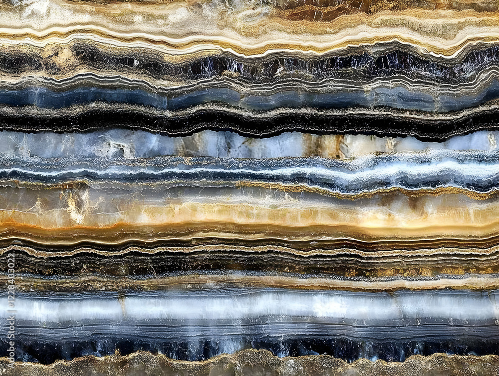 Poster banded agate displays intricate layers of color and texture, creating a visually stunning natural ar