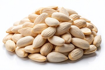 Fototapeta premium Vintage Photo of Isolated White Almond Blast Nuts