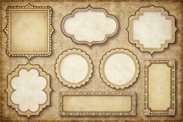 Vintage Quote Frame Templates: Blank Speech Bubbles & Text Boxes for Retro Designs