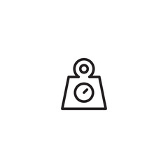 Weight icon. Scale weight symbol. Traditional weight icon. Minimalist weight icon.