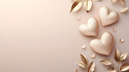 Subtle Light Pink Banner featuring a Minimalist and Elegant Heart Motif Design in a Soft Romantic Aesthetic  Perfect for Valentine s Day Weddings or Any Romantic Occasion