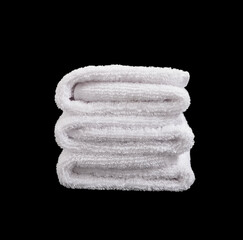 stack of hotel white towels