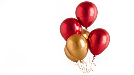 red balloons isolated on white