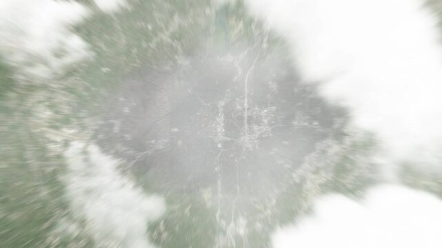 Earth zoom in from space to Sandy Springs, Georgia, USA. Followed by zoom out through clouds and atmosphere into space. Satellite view. Travel intro. Images from NASA