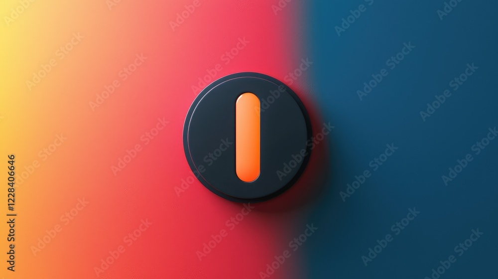 Aufkleber colorful abstract switch button on modern gradient background
