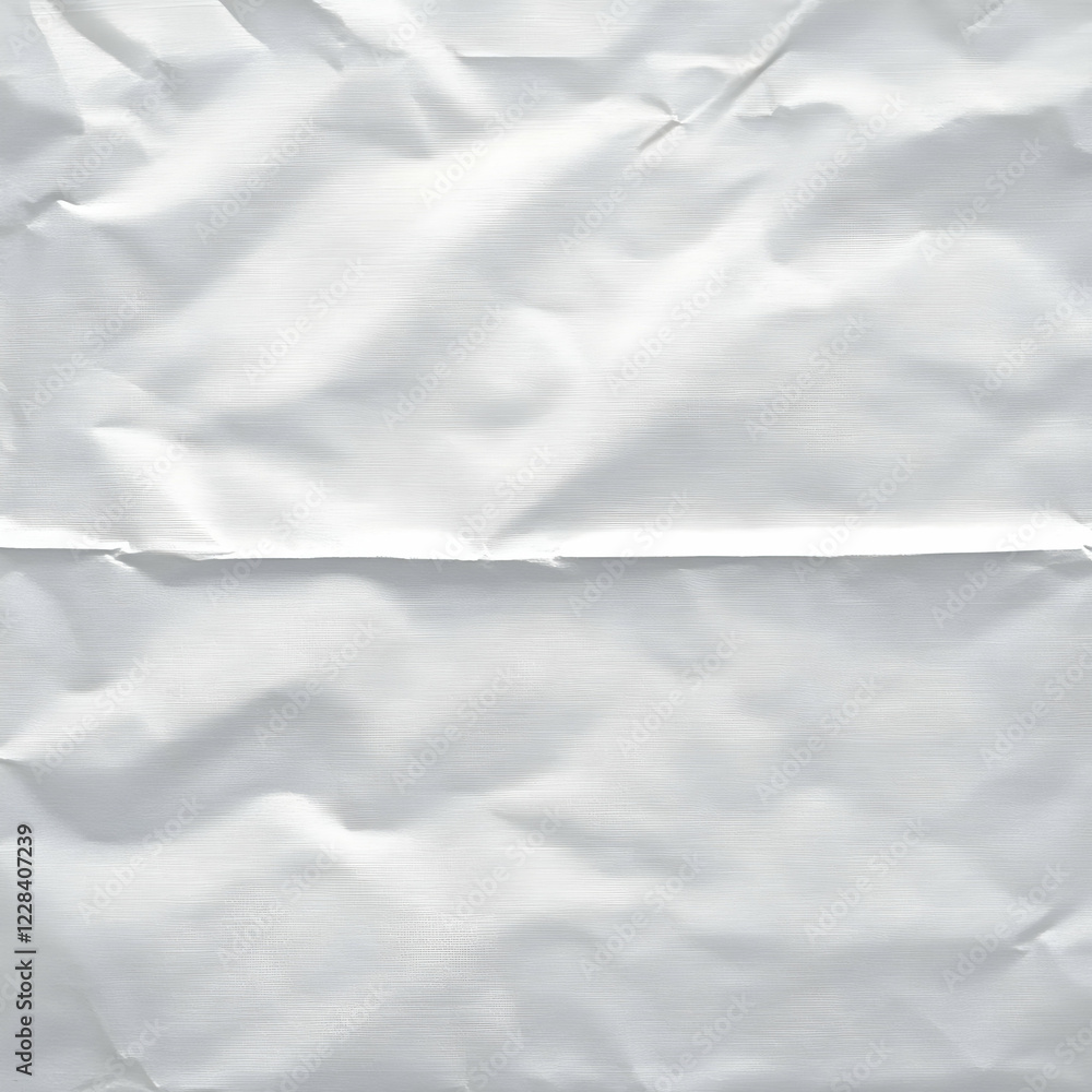 Poster crumpled white paper texture creates a folded background with subtle creases and wrinkles.