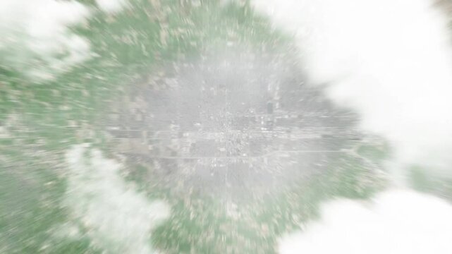 Earth zoom in from space to Meridian, Idaho, USA. Followed by zoom out through clouds and atmosphere into space. Satellite view. Travel intro. Images from NASA