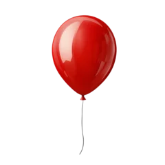 Fotobehang Red balloon isolated on transparent white background ©  Zanix