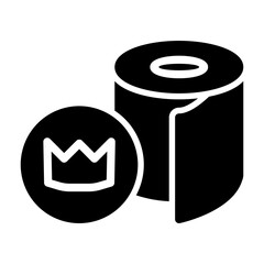 toilet paper Solid icon