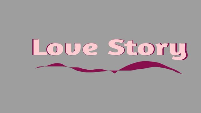 Simple video celebration, text love story 