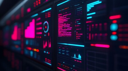 Cutting Edge Dynamic Marketing Presentation with Futuristic Tech Dashboards Layered Segmentation Maps and Illuminating Analytics Tools Showcasing Innovation and Insights