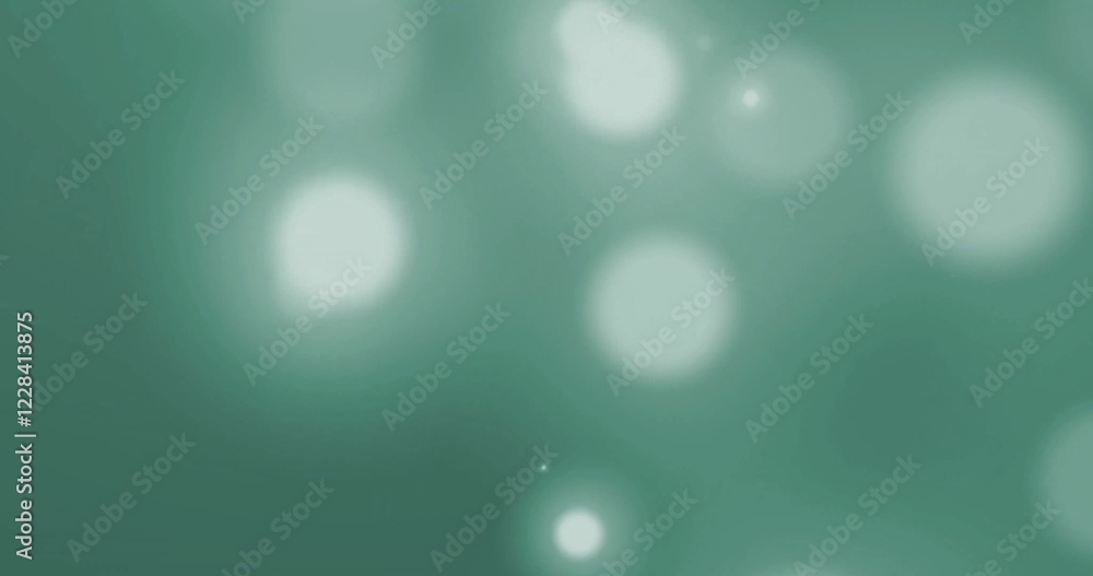 Poster abstract green background with glowing bokeh lights image