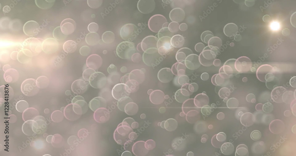Poster soft bokeh lights image over blurred background with glowing circles