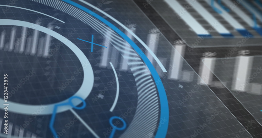 Poster image of digital data processing over computer screens
