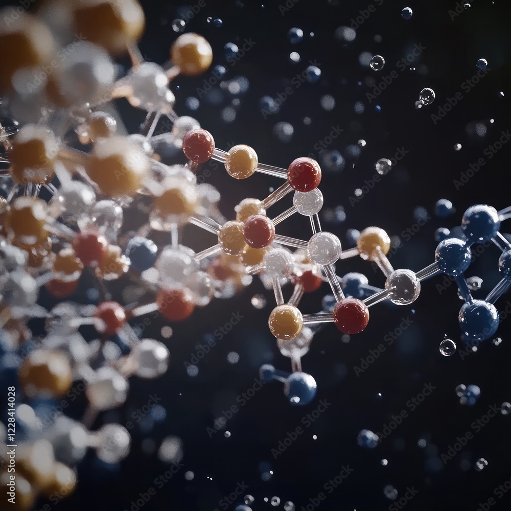 Poster molecular structure: a 3d visualization of a complex molecular compound