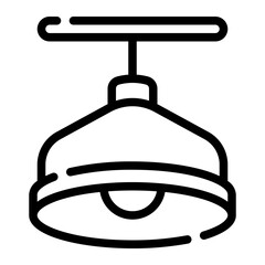 ceiling lamp line icon