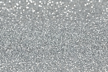 Silver Glitter Sparkles Creates a Festive and Elegant Abstract Background Texture