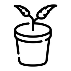 plant line icon