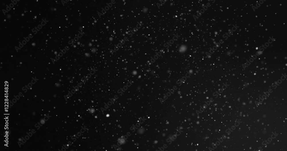 Poster image of pulsating spots of light on black background