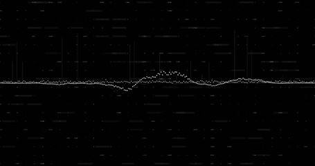 Image of diagram over data processing on black background