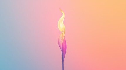 Elegant Abstract Flame Design on Soft Gradient Background