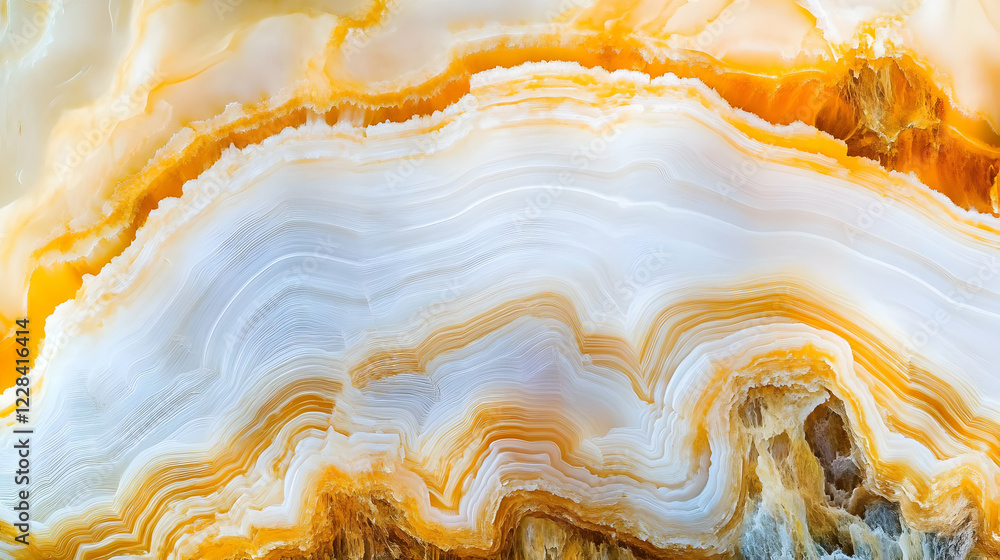 Poster abstract onyx stone texture background displays wavy patterns with orange and white colors elegantly