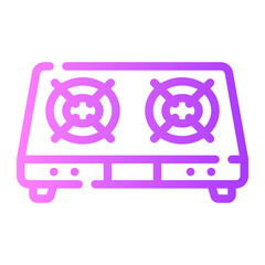 gas stove gradient icon