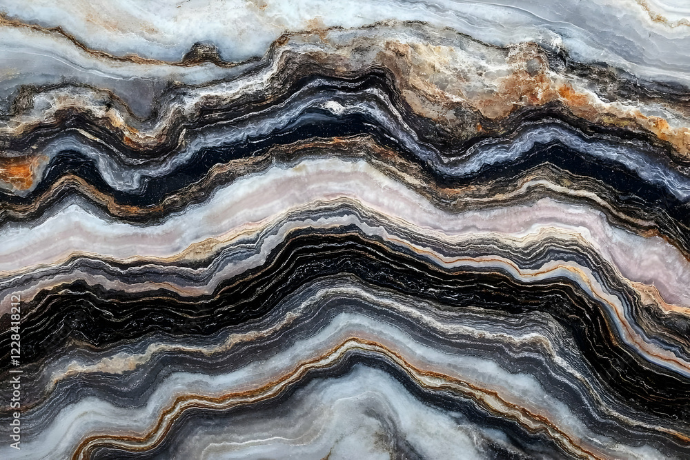 Poster abstract onyx marble texture background creates a luxurious and elegant design with smooth wavy line