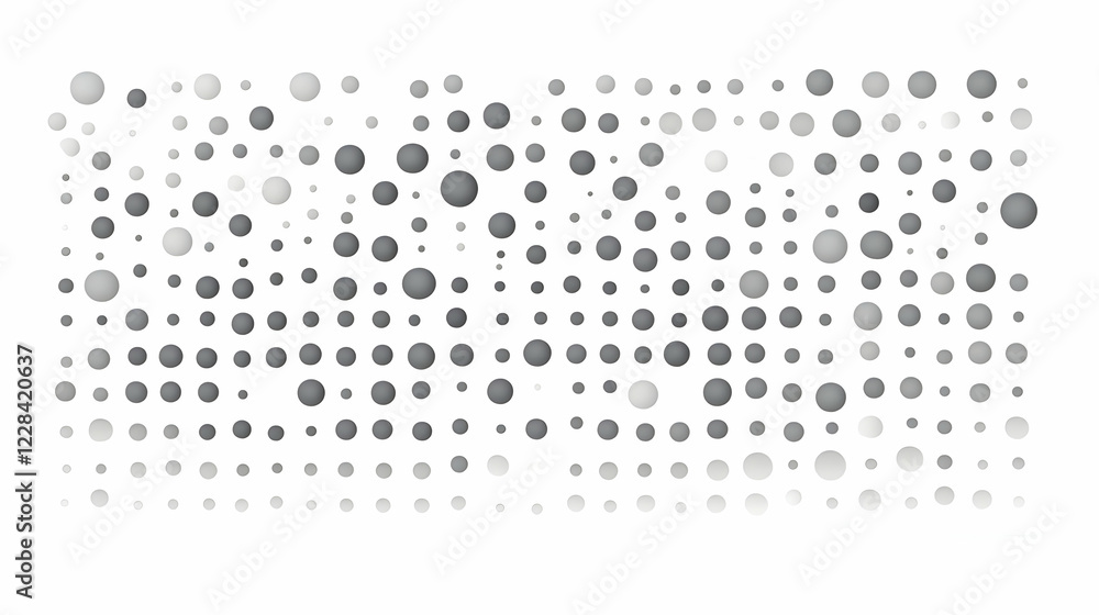 Poster abstract background with gray and white dot pattern creates visual texture, seamlessly.