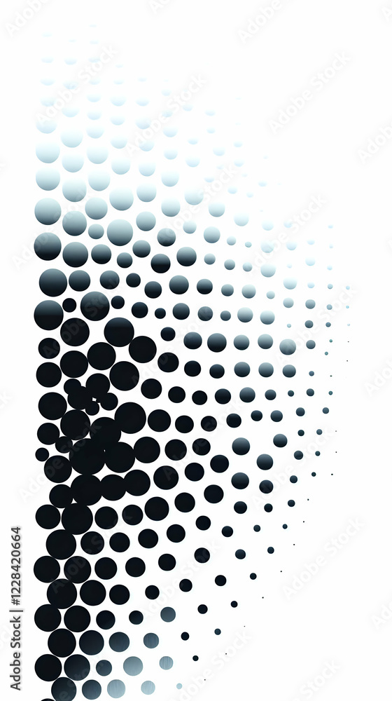 Poster abstract background with fading black dots creates a stylish and modern design