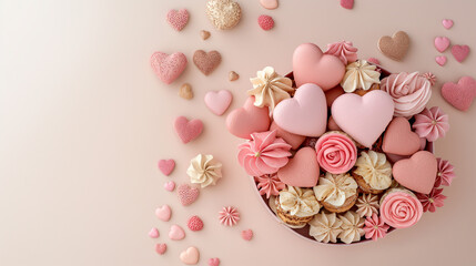 Romantic Pink Aesthetic: Hearts, Roses, and Sweets for Valentine's Day, 
