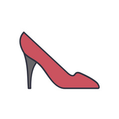 female shoes icon design	
