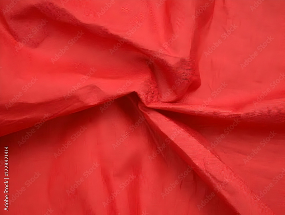 Poster red fabric texture forms soft folds and wrinkles beautifully, creating dynamic background