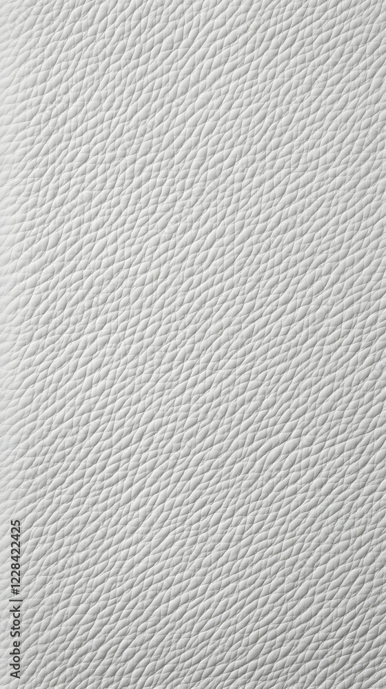 Poster close-up of white leather texture shows detailed grain and subtle variations in tone, creating visua