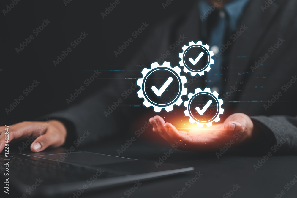 Aufkleber Automating quality control and business processes with efficient workflow systems. Verified automation ensures optimized performance and compliance, enhancing productivity and success. auto