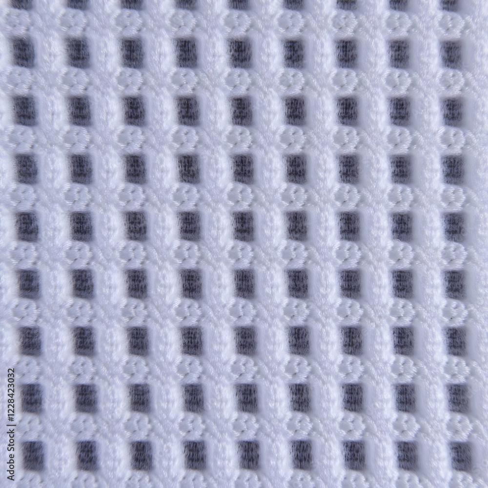Aufkleber white textured fabric with a grid pattern shows tiny squares uniformly arranged and perfectly aligne