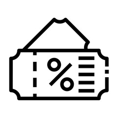 voucher shopping Line Icon