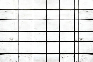 White painted wood planks form a grid pattern, creating a textured and geometric background.
