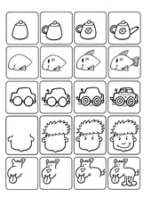 How to Draw Doodles Workbook Page Vector Illustration Art