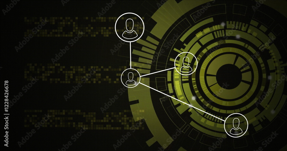 Poster image of media icons over scope scanning