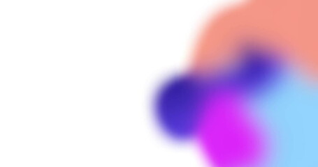 Abstract colorful shapes image over white background