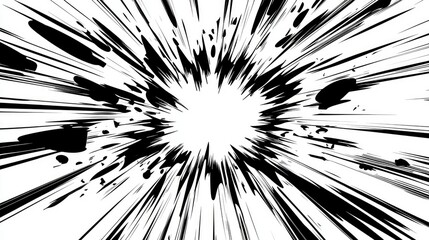 Dynamic Burst of Energy with Bold Lines and Contrasting Color