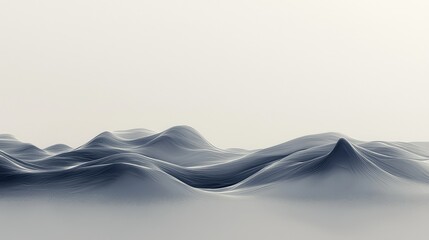 Soft Flowing Lines Representing Abstract Hills and Natural Landscapes