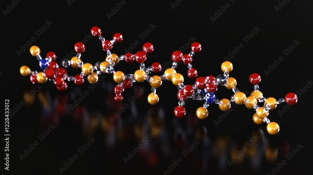Poster molecular structure: a 3d rendering of a complex molecule